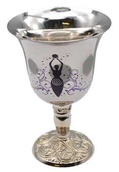4 3/4" Goddess Of Earth Chalice Stainless Steel