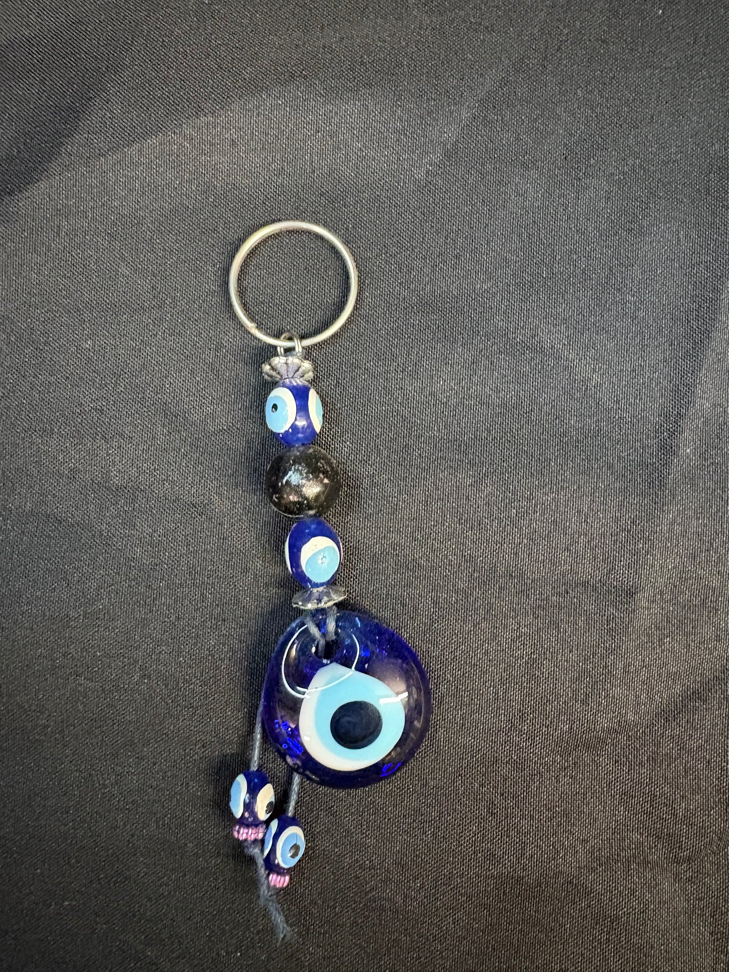 Stacked Evil Eye Protection Amulet Keychain