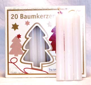 1/2" White Chime Candle 20 Pack