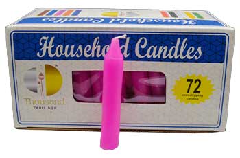 (set Of 72) Pink 4" Household Candles