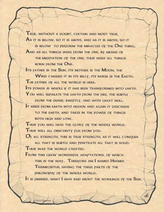 Emerald Tablet Poster