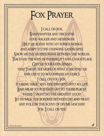 Fox Prayer Poster