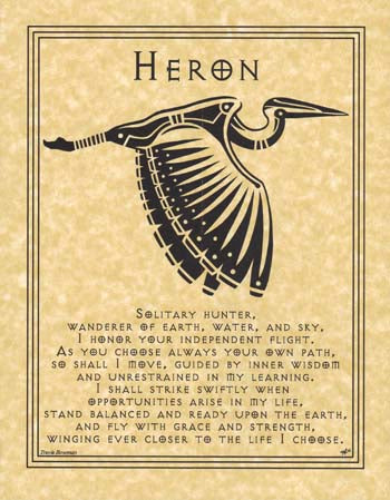 Heron Prayer Poster