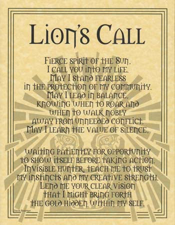 Lion Prayer Poster