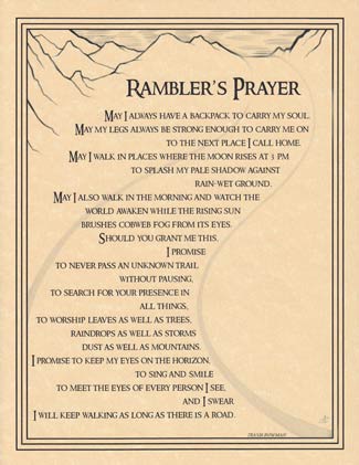 Rambler's Prayer Poster