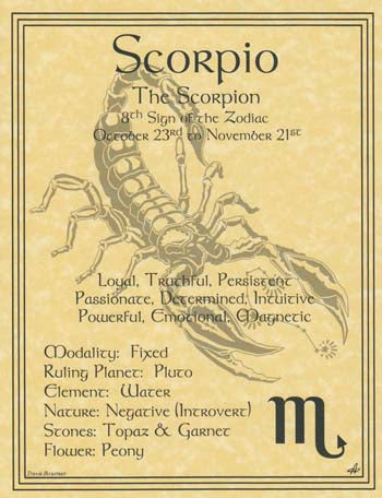 Scorpio Zodiac Poster