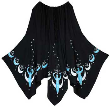 Moon Goddess Long Skirt Black