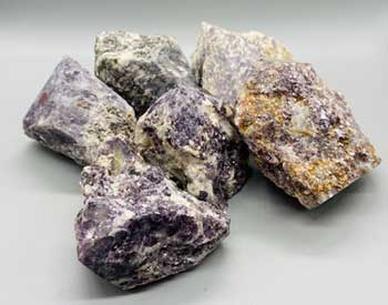 ~5# Flat Of Lepidolite, Polished Top