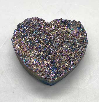 .6#+ Black Rainbow Druse Heart