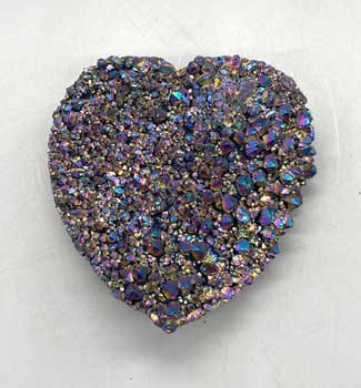 .8#+ Black Rainbow Druse Heart