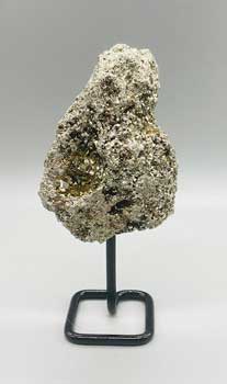 Pyrite On Metal Stand