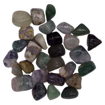 1 Lb Fluorite, Rainbow  Tumbled Stones