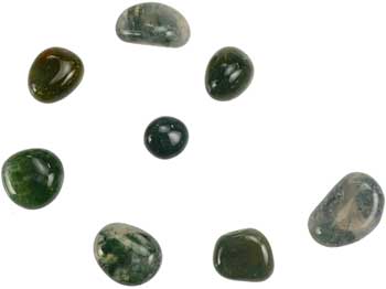 1 Lb Moss Agate Tumbled Stones