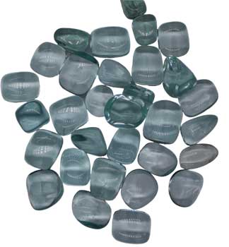 1 Lb Obsidian, Blue Tumbled Stones Synthetic