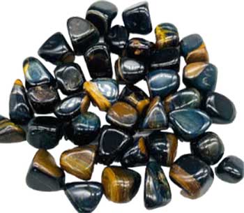 1 Lb Tiger's Eye, Blue Tumbled Stones