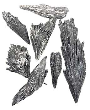 1 Lb Black Kyanite, Broom Untumbled Stones