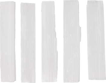 (set Of 5) 4" Selenite Mini Sticks