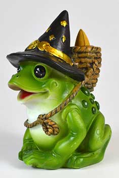 6" Mystical Frog Backflow Incense Burner