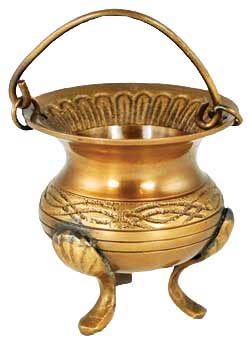 Celtic Brass Cauldron 3"