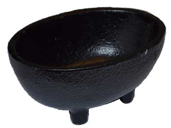 1 3/4" Oval Cast Iron Cauldron/smudge Pot