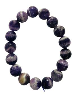 12mm Amethyst, Chevron Bracelet