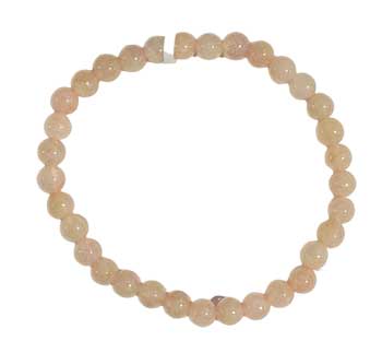 4-8mm Quartz, Strawberry Bracelet