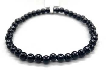 4mm Onyx, Black Bracelet