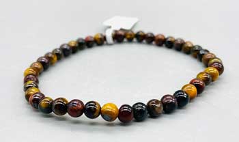 4mm Tiger Eye Tri Color Bracelet