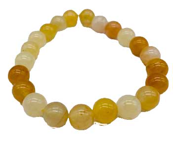 8mm Jade, Yellow Bracelet