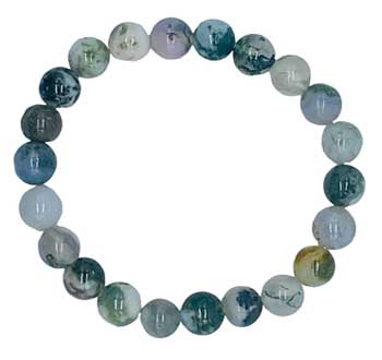 8mm Moss Agate Bracelet