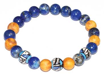 8mm Palo Santo Lapis Bracelet