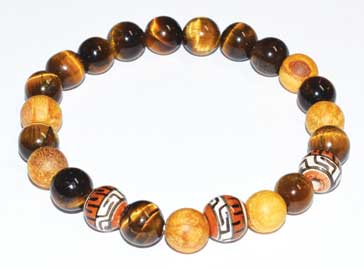 8mm Palo Santo Tiger Eye Bracelet