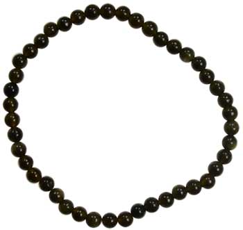 4mm Black Obsidian Stretch Bracelet