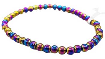 4mm Rainbow Hematite Stretch Bracelet