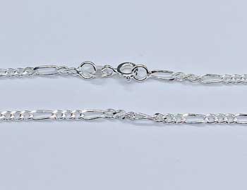 24" Sterling Figaro Chain