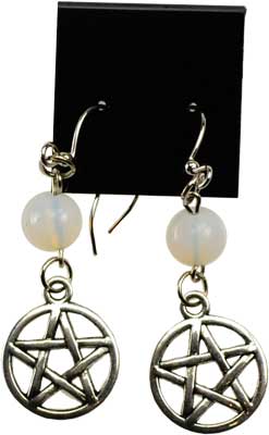 Opalite Pentagram Earrings