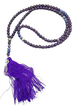 Goddess, Amethyst & Lapis Japmala