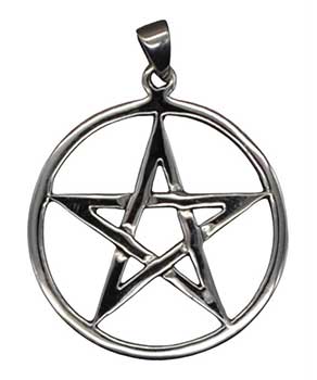 1 1/8" Pentagram Sterling