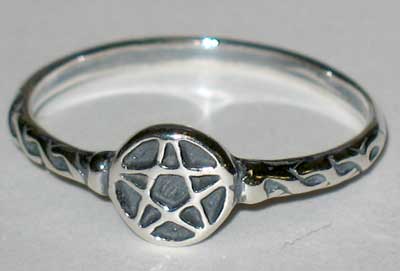 Pentagram Ring Size 5 Sterling