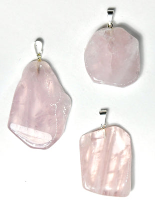 Rose Quartz Slice Pendant