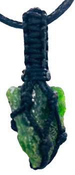 Diopside, Chrome Rough Tread Cage Pendant