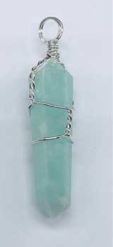 (set Of 5) Amazonite Wire Wrapped Point