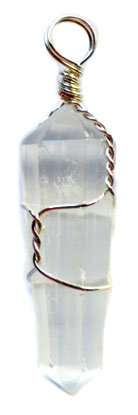 (set Of 5) Selenite Wire Wrapped Point