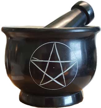 4" Pentagram Mortar And Pestle Set