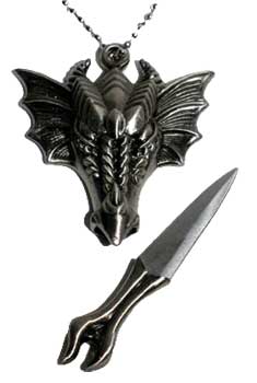 Dragon Head Necklace Athame