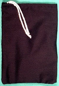 Black Cotton Bag 3" X 4"