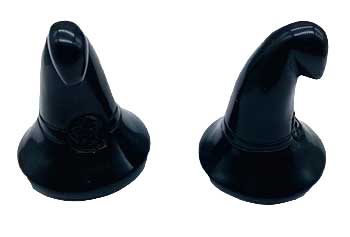 (set Of 2) 1 3/4" Witch's Hat Obsidian, Black