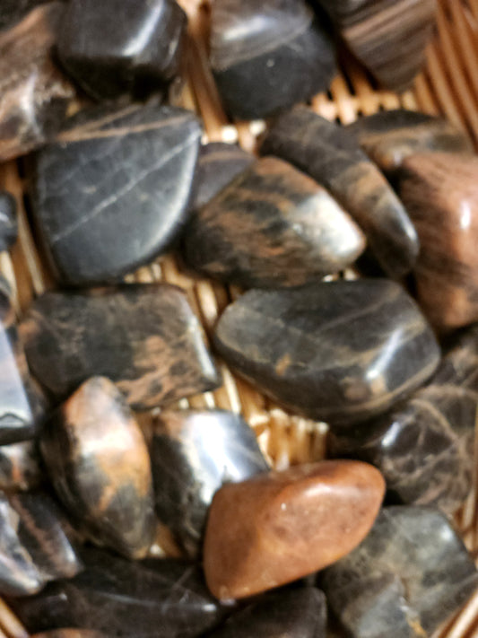 Black Moonstone Tumbled Stone