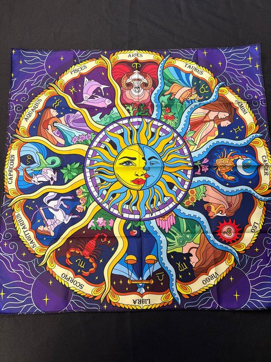 The Vibrant Sun and Moon Zodiac Altar Cloth
