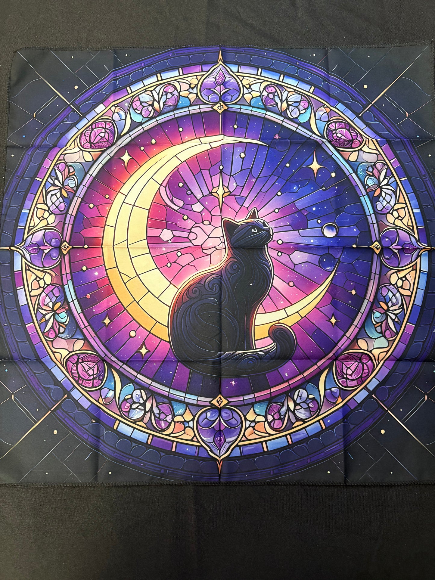 The Celestial Black Cat Altar Cloth